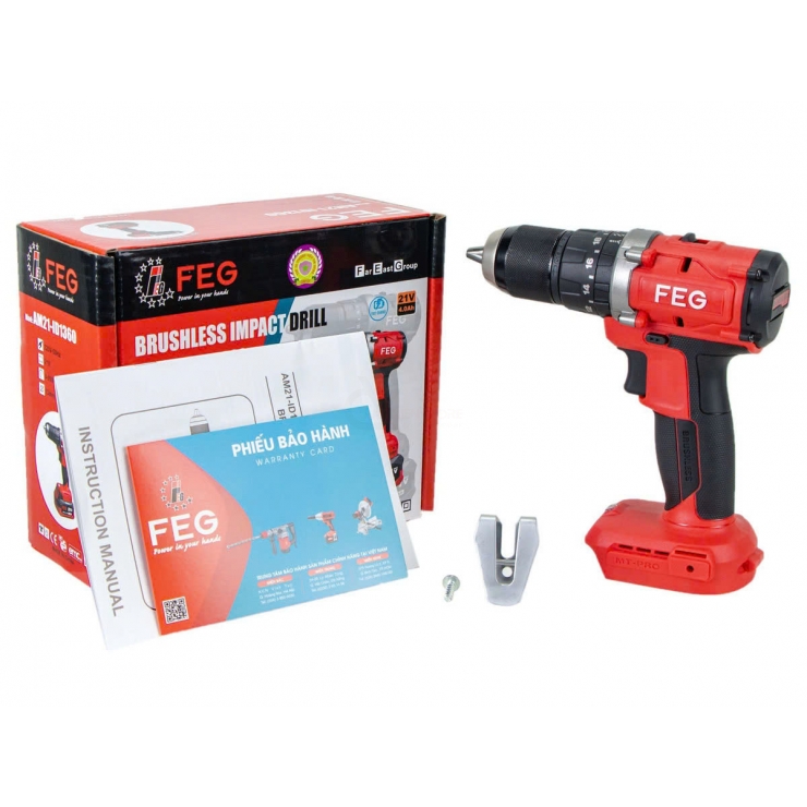Máy khoan pin 21V 60Nm Feg EG-A2M21-ID1360 Brushless