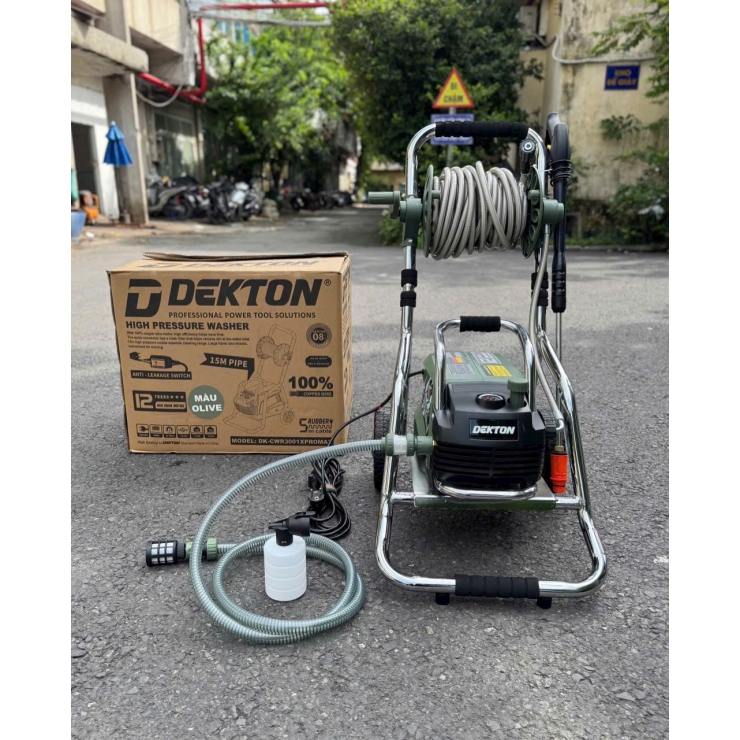 Máy xịt rửa áp cao 180Bar Dekton DK-CWR3001Promax Inverter Xe Đẩy