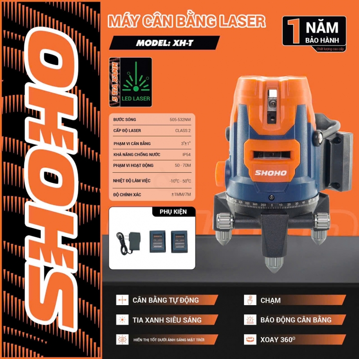 Máy cân mực 5 tia xanh Shoho XH-T