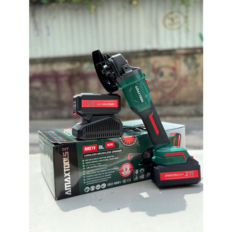 Combo máy mài Pin 21V Amaxtools AM100C Brushless