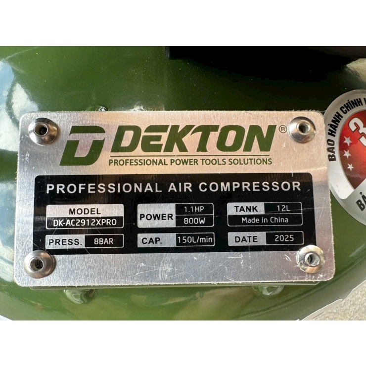 Máy nén khí 12 lít Dekton DK-AC2912XPRO