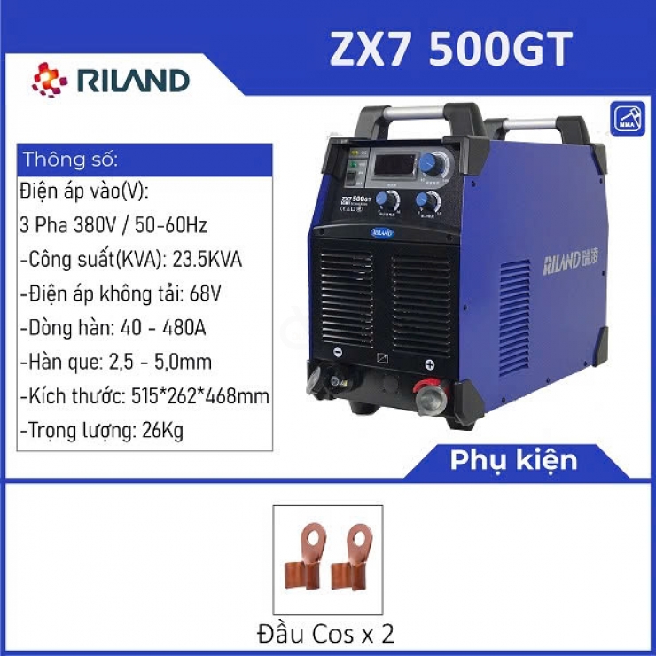 Máy hàn công nghiệp 500A Riland ZX7 500G ( 3 pha - 380V )