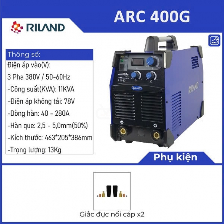 Máy hàn công nghiệp 400A Riland ARC 400G ( 3Pha - 380V )