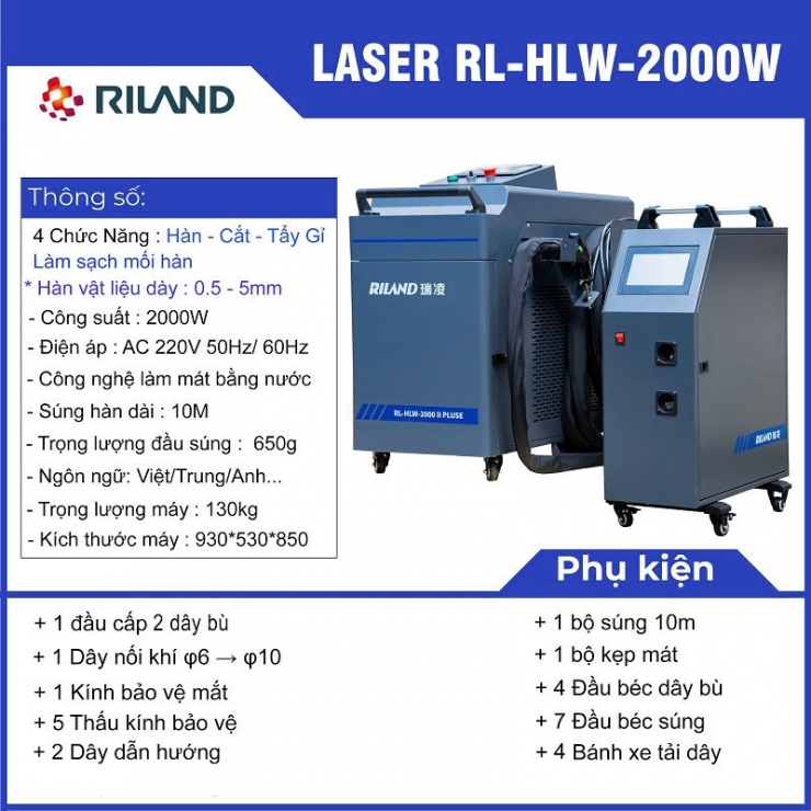 Máy hàn laser 2000W Riland RL-HLW-2000