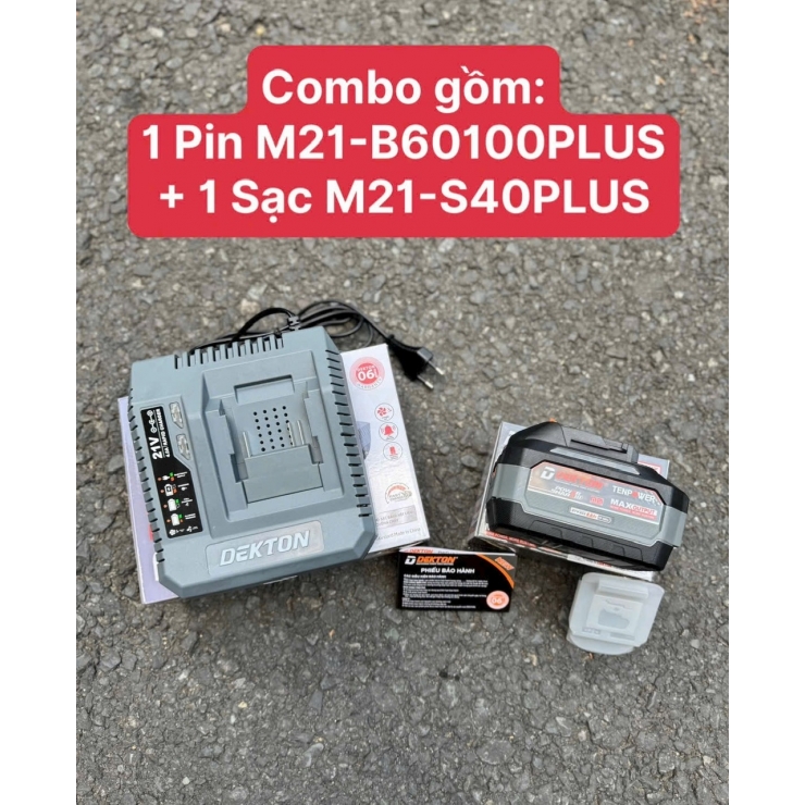 Pin 6.0Ah 15cell Dekton M21-B60100PLUS xả cao 100A