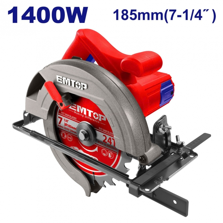 Máy cưa gỗ 1400W Emtop ECSW1852 ( kèm đĩa 185mm )