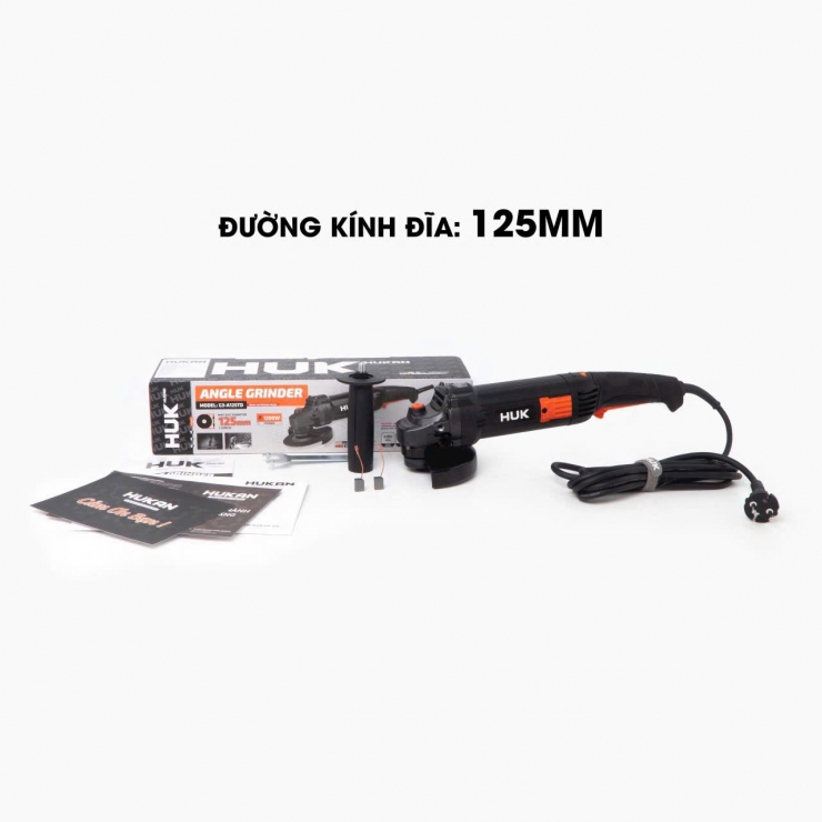 Máy mài tay dài 125mm HUK G3-A125TD ( chỉnh tốc 1200W )