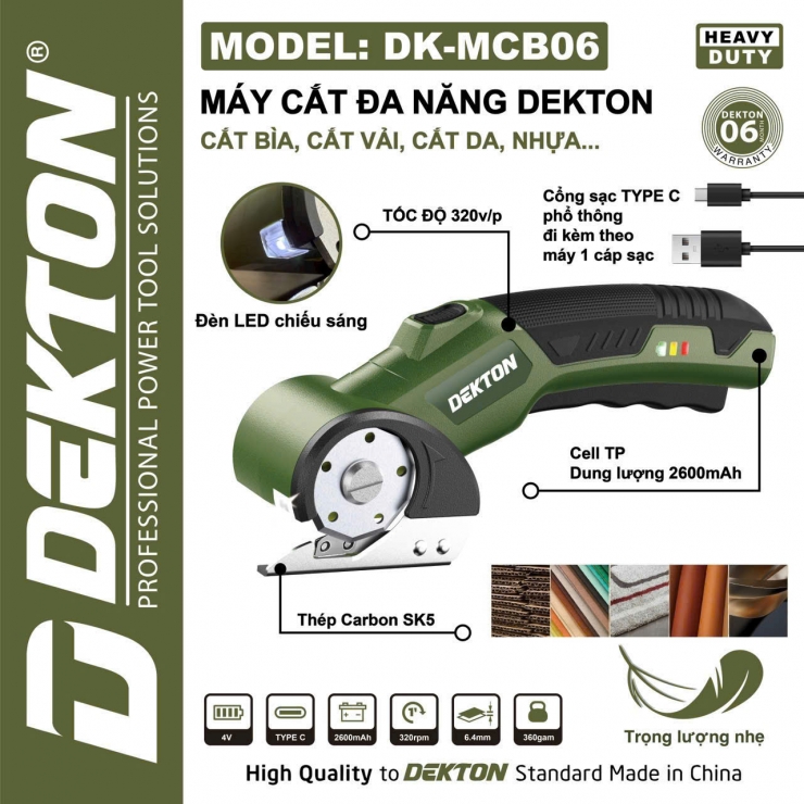 Máy cắt đa năng Pin Dekton DK-MCB06