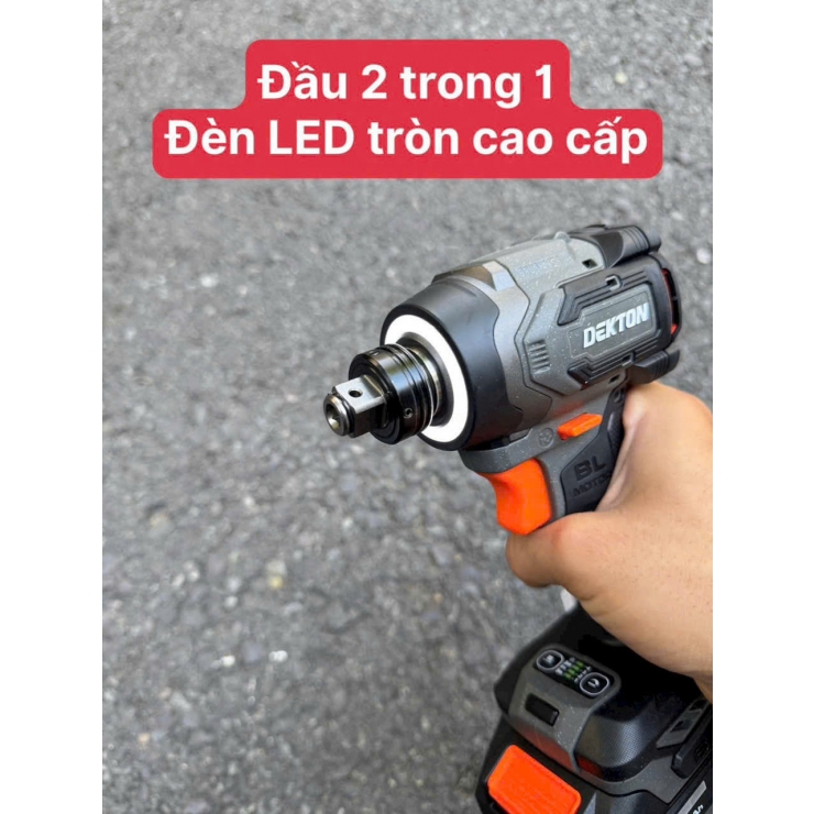 Máy siết bulong Pin 21V Dekton M21-CV268PLUS ( chưa Pin & Sạc )