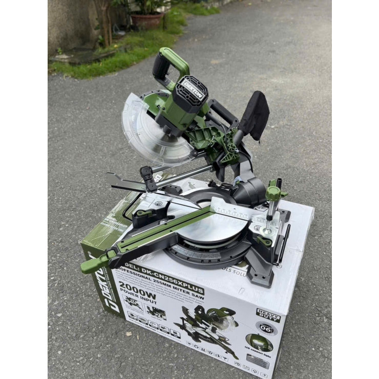 Máy cắt nhôm 2 ti trượt Dekton DK-CN256XPLUS kèm lưỡi 255mm