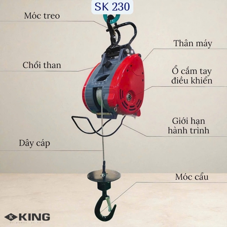 Máy tời nhanh 230 Kg King SK230