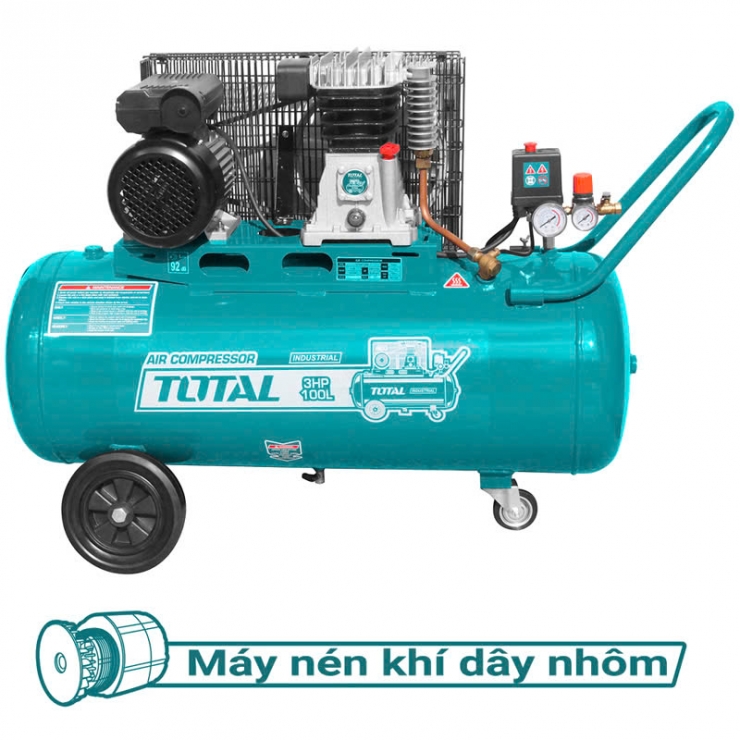 Máy nén khí dây coroa 100 lít Total TC1301006 ( có dầu )
