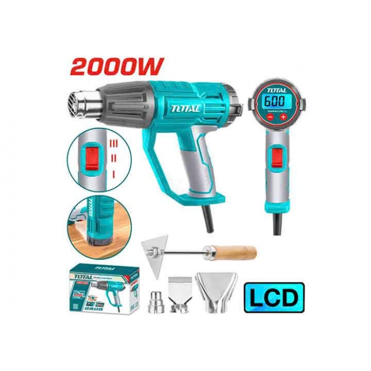 Máy thổi hơi nóng LCD 2000W Total TB20062 ( 630 ° C )