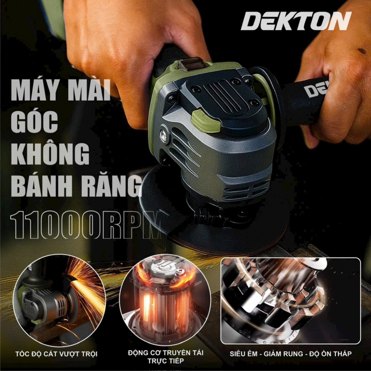 Máy mài không bánh răng Pin 21V Dekton M21-AG1020GLT ( chưa Pin và Sạc )