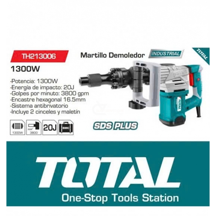 Máy đục bê tông 17mm Total TH213006 ( 20J 1300W )