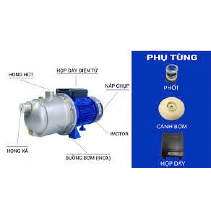 Bơm nước đẩy cao 250W Adelino AJS25T ( 3 pha 0.34Hp )