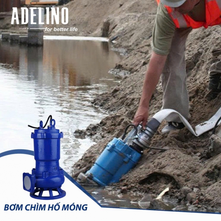 Bơm chìm công nghiệp Adelino AQK9.6-10 ( 3 pha 1.0Hp )