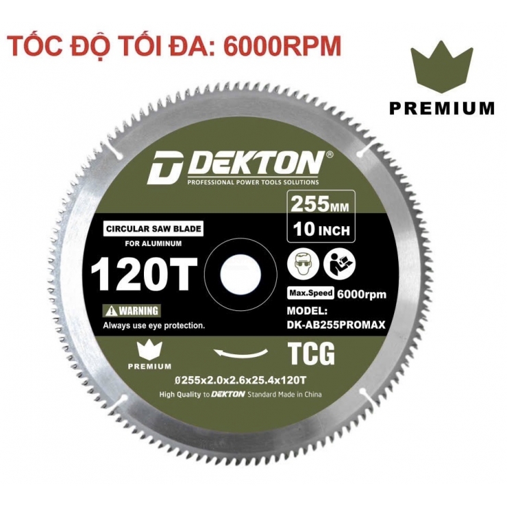 Lưỡi cắt nhôm 255mm Dekton DK-AB255PROMAX Premium