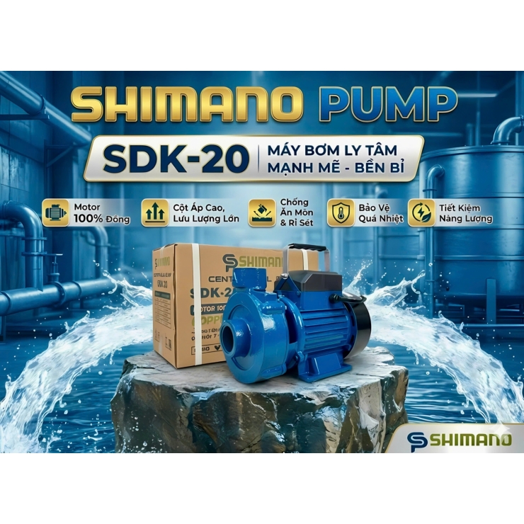 Máy bơm nước đẩy cao 750W Shimano SDK-20