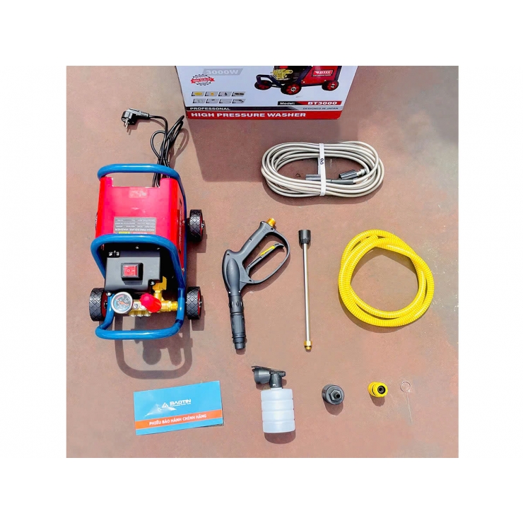 Máy rửa xe 3000W Btec BT3000 chỉnh áp