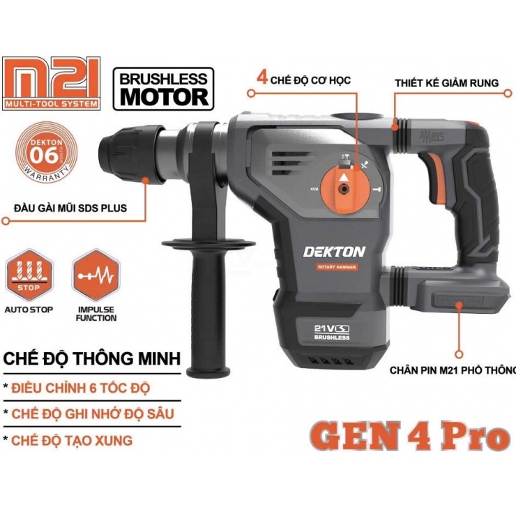 Khoan động lực Pin Dekton M21-RH3203PRO hammer ( chưa Pin & Sạc )