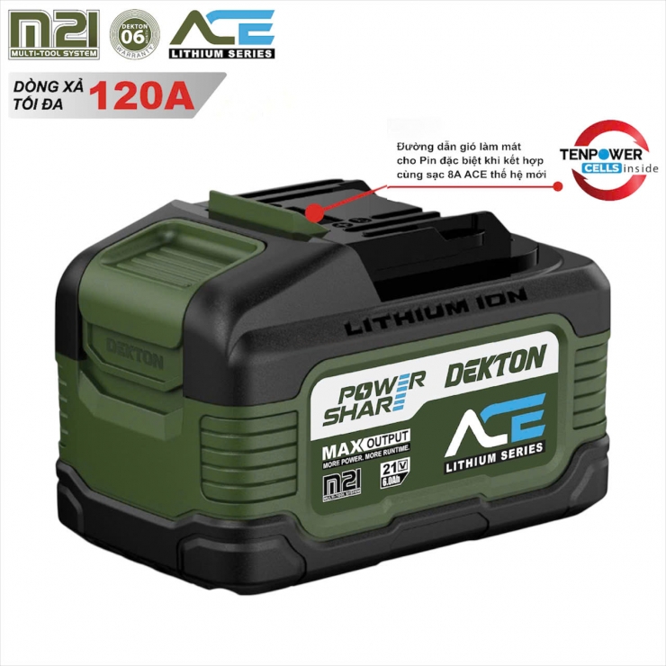 Pin 6A Dekton M21-B6120XPROMAX ( 15cell xả 120A )
