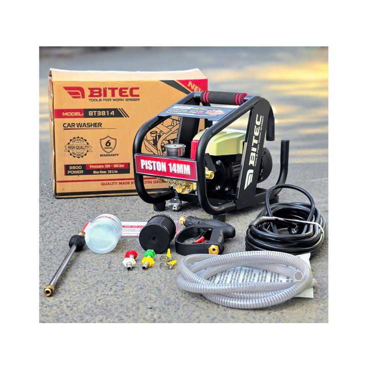 Máy rửa xe áp cao 3800W Bitec BT3814 chỉnh áp