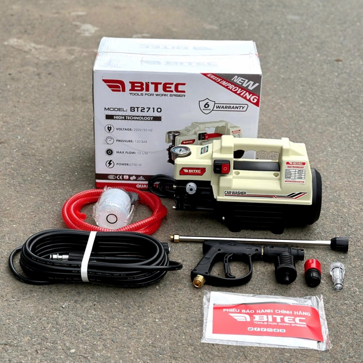 Máy xịt rửa xe 2700W Btec BT2710