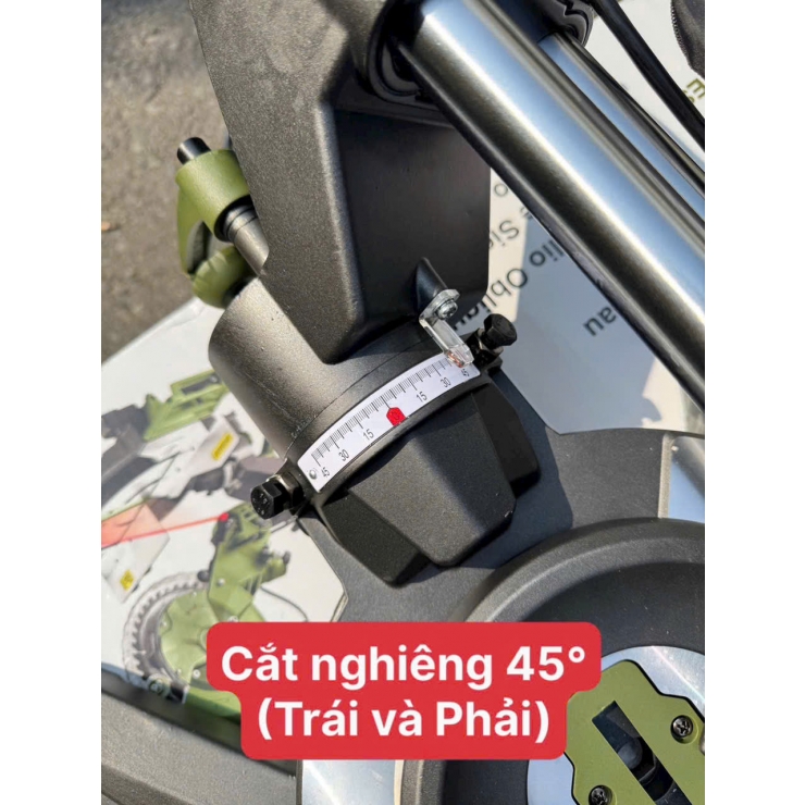 Máy cắt ti trượt 255mm Dekton DK-CN256XPRO laser rọi mặt cắt