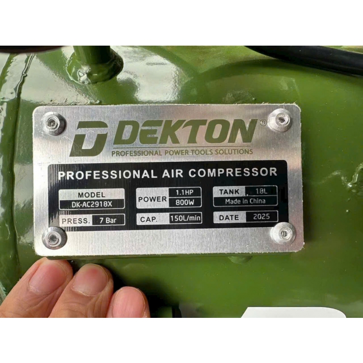 Máy nén khí không dầu 18 lít Dekton DK-AC2918X