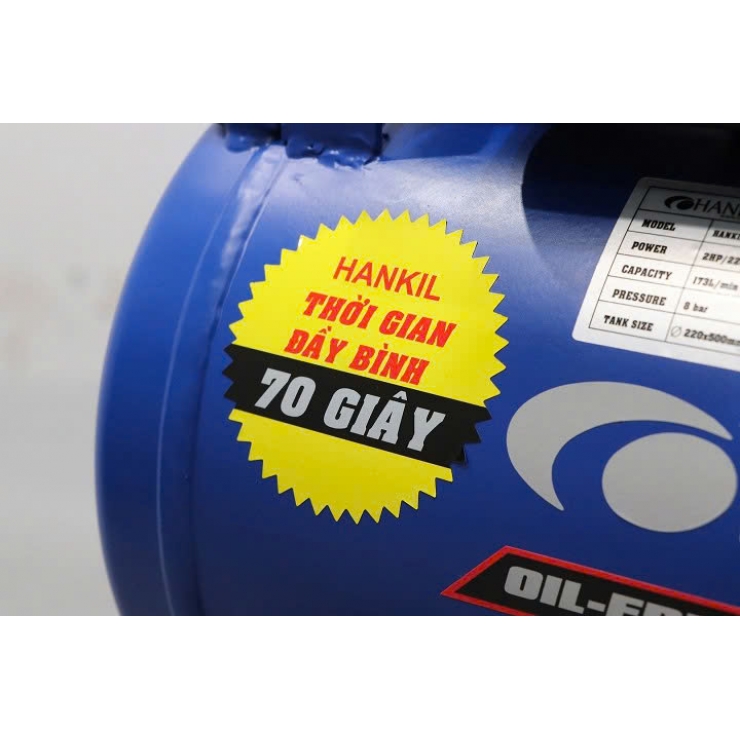 Máy nén khí không dầu 24 lít Hankil 24-2.0
